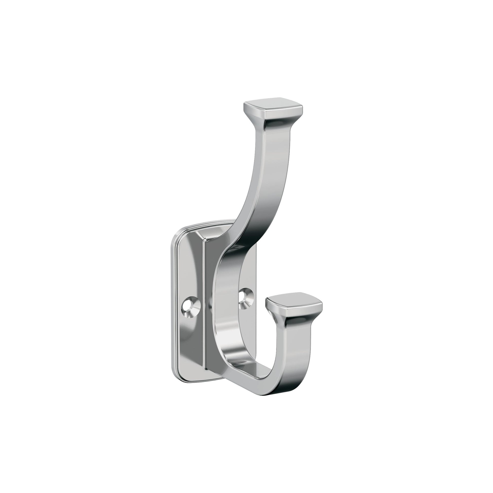 Amerock Alder Decorative Hook - Double Prong - Polished Chrome