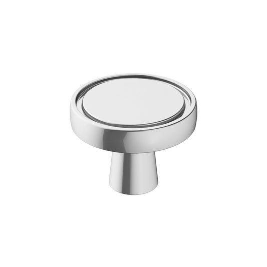 Amerock Destine Knob - 1-3/8 inch (35mm) Diameter - Polished Chrome