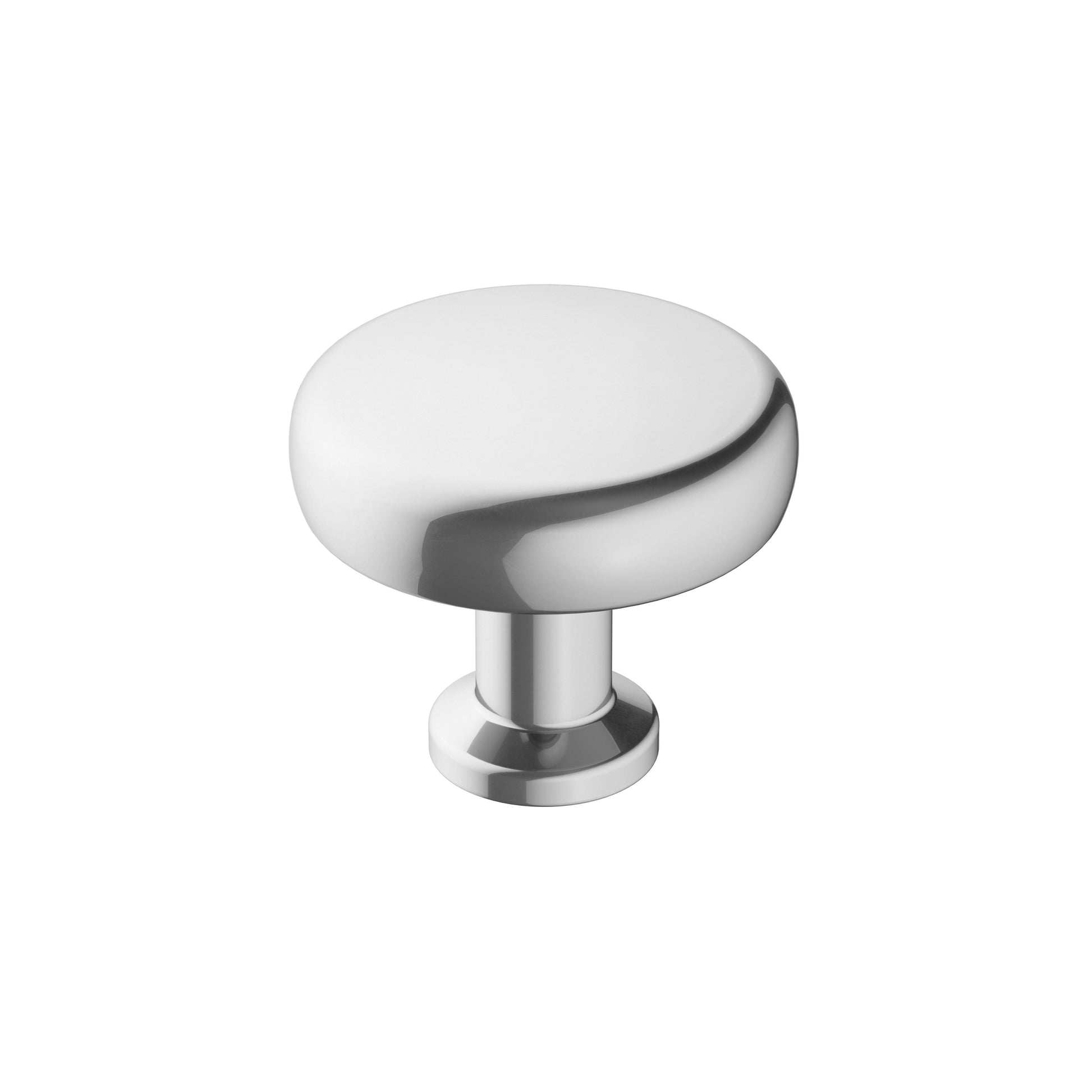 Amerock Factor Knob - 1-1/4 inch (32mm) Diameter - Polished Chrome