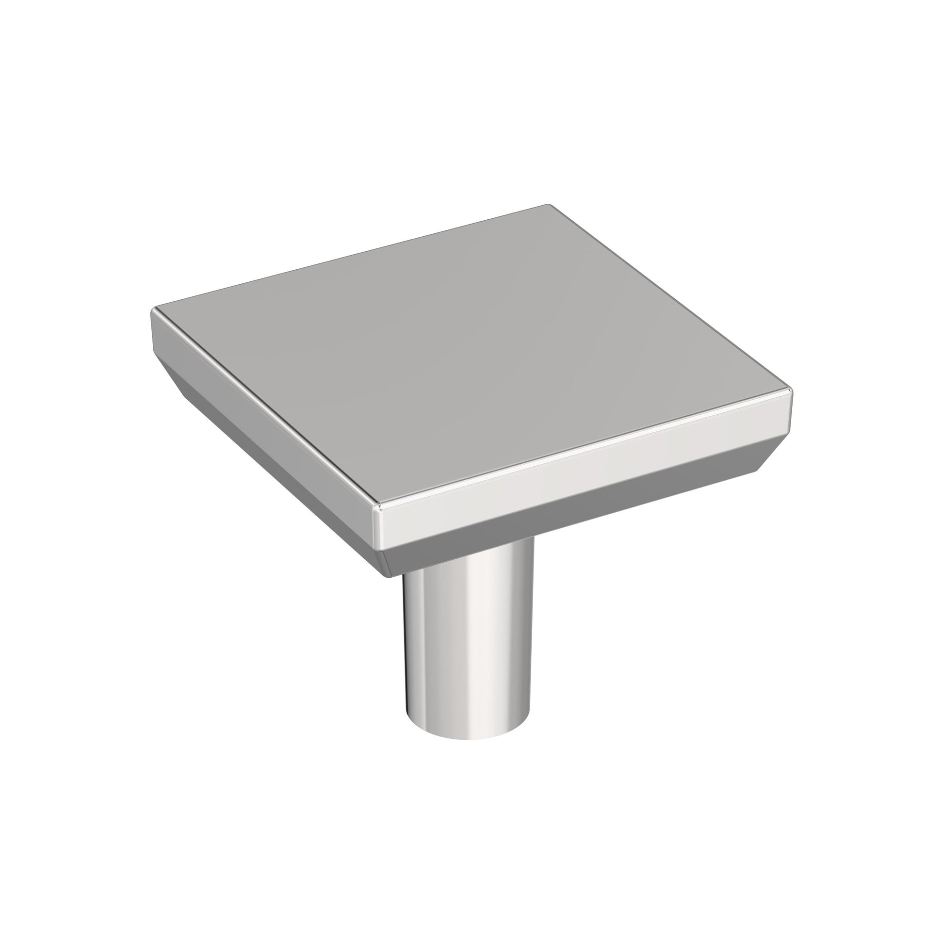 Amerock Chamfered Edge Knob - 1-1/16 inch (27mm) Length - Polished Chrome