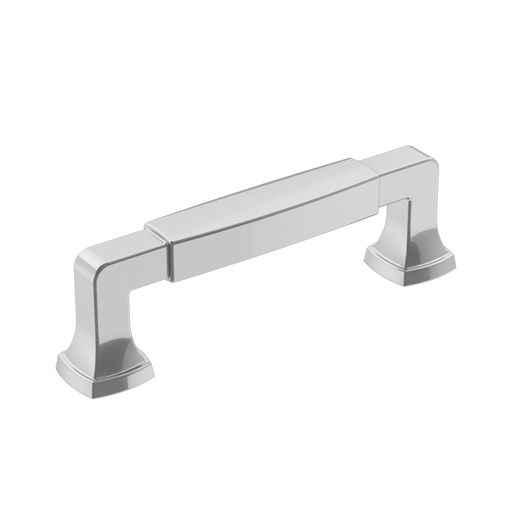 Amerock Stature Pull - 3-3/4 inch (96mm) CTC - Polished Chrome