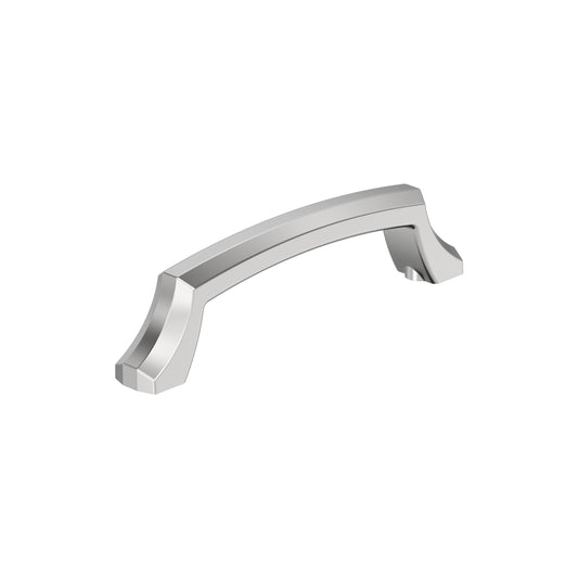 Amerock Bellamy Pull - 3-3/4 inch (96mm) CTC - Polished Chrome