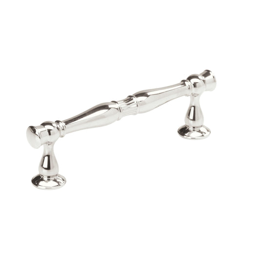 Amerock Crawford Pull - 3-3/4 inch (96mm) CTC - Polished Chrome