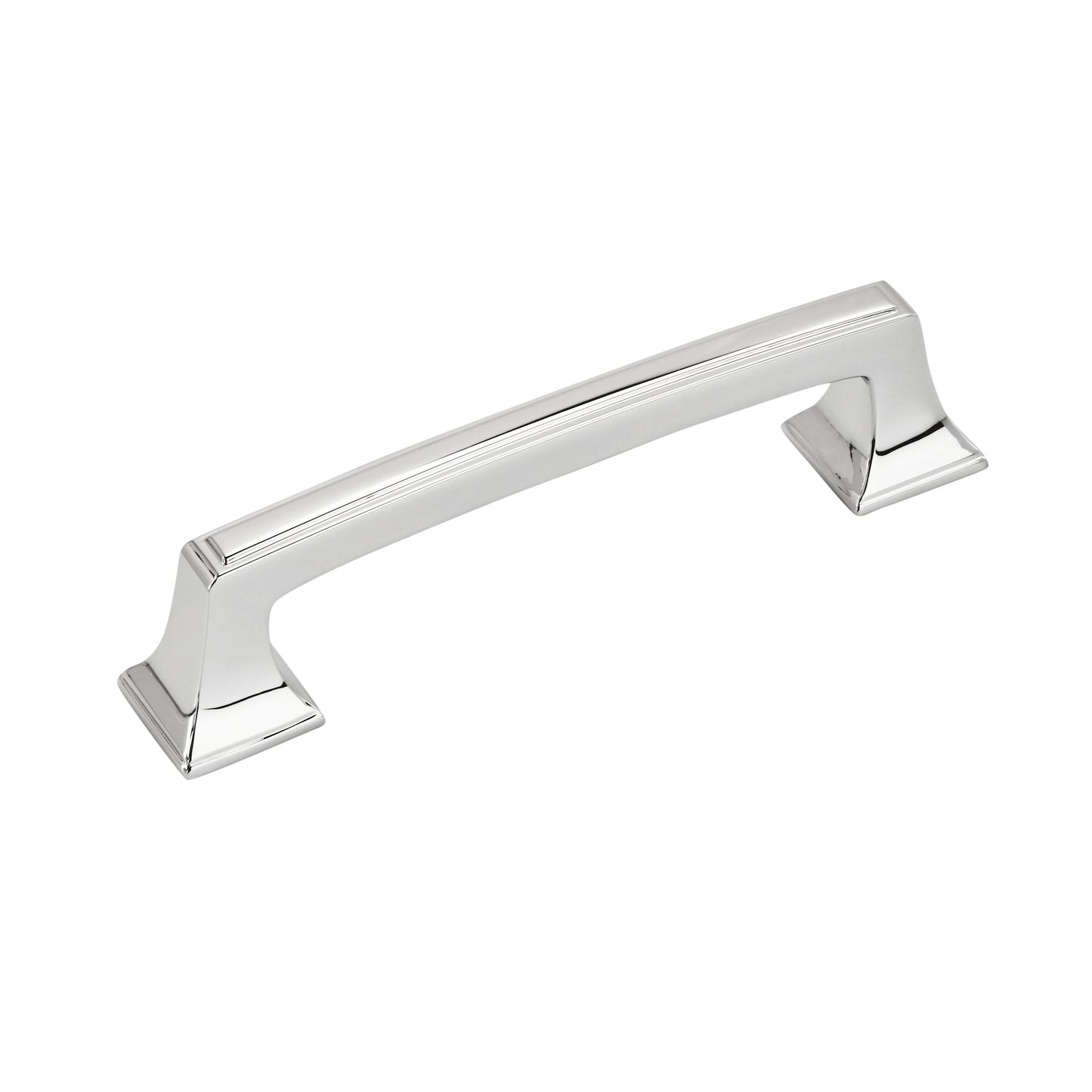 Amerock Mulholland Pull - 3-3/4 inch (96mm) CTC - Polished Chrome
