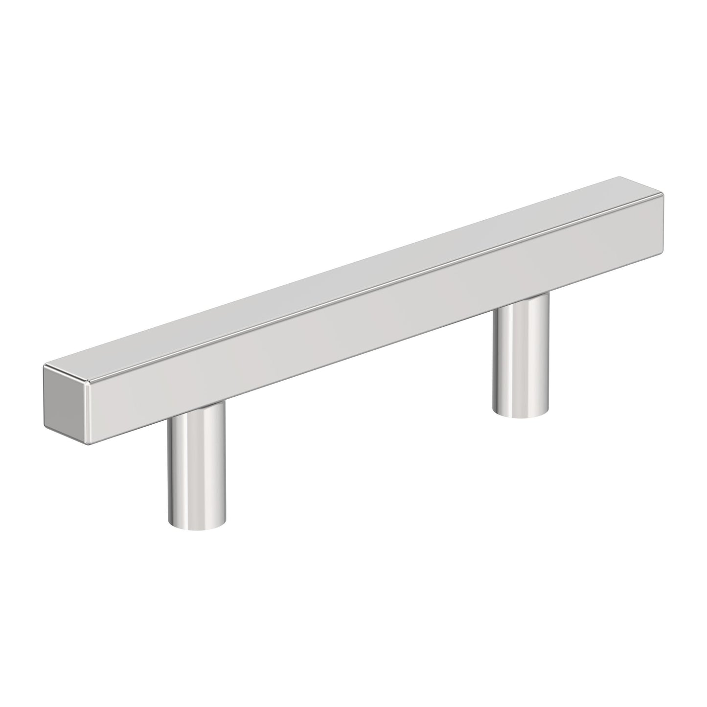 Amerock Bar Pulls Square Pull - 3 inch (76mm) CTC - Polished Chrome