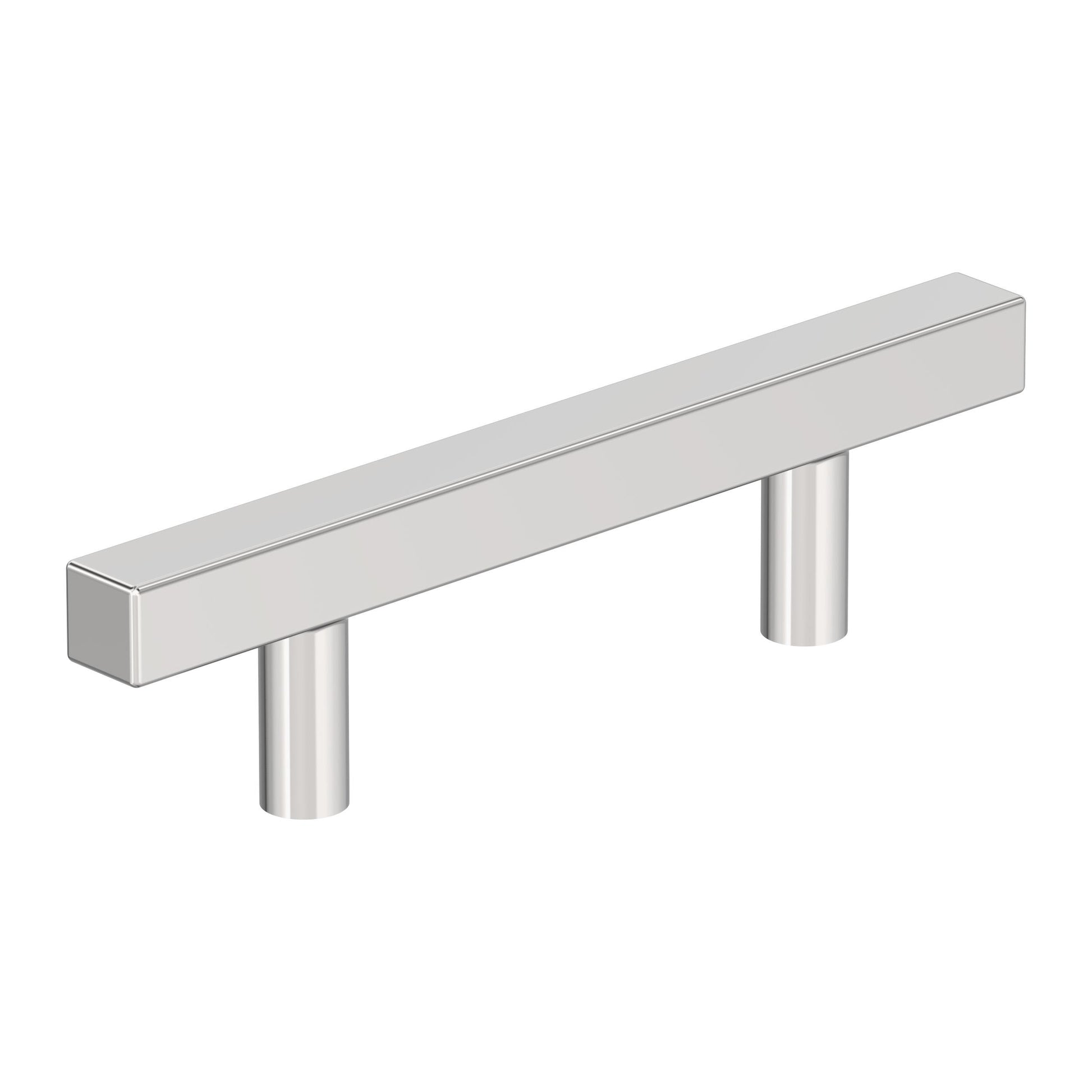 Amerock Bar Pulls Square Pull - 3 inch (76mm) CTC - Polished Chrome