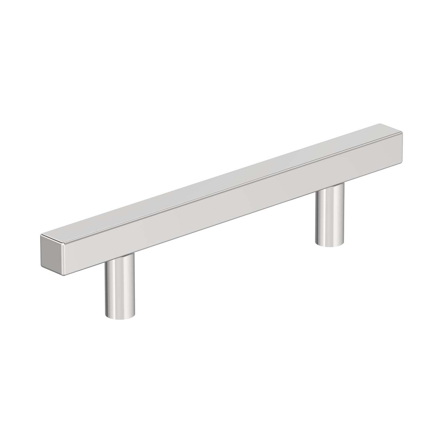 Amerock Bar Pulls Square Pull - 3-3/4 inch (96mm) CTC - Polished Chrome