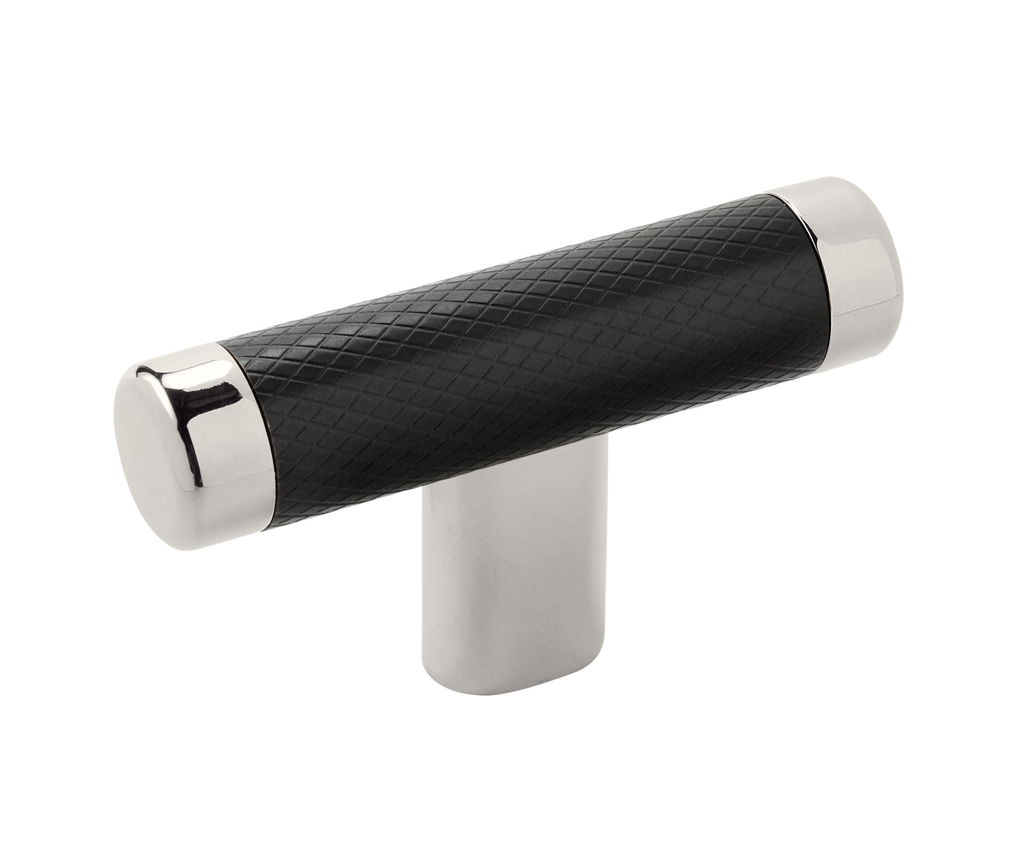 Amerock Esquire Knob - 2-5/8 inch (67mm) Length - Polished Nickel/Black Bronze