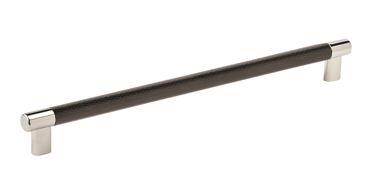 Amerock Esquire Pull - 12-5/8 inch (320mm) CTC - Polished Nickel/Black Bronze