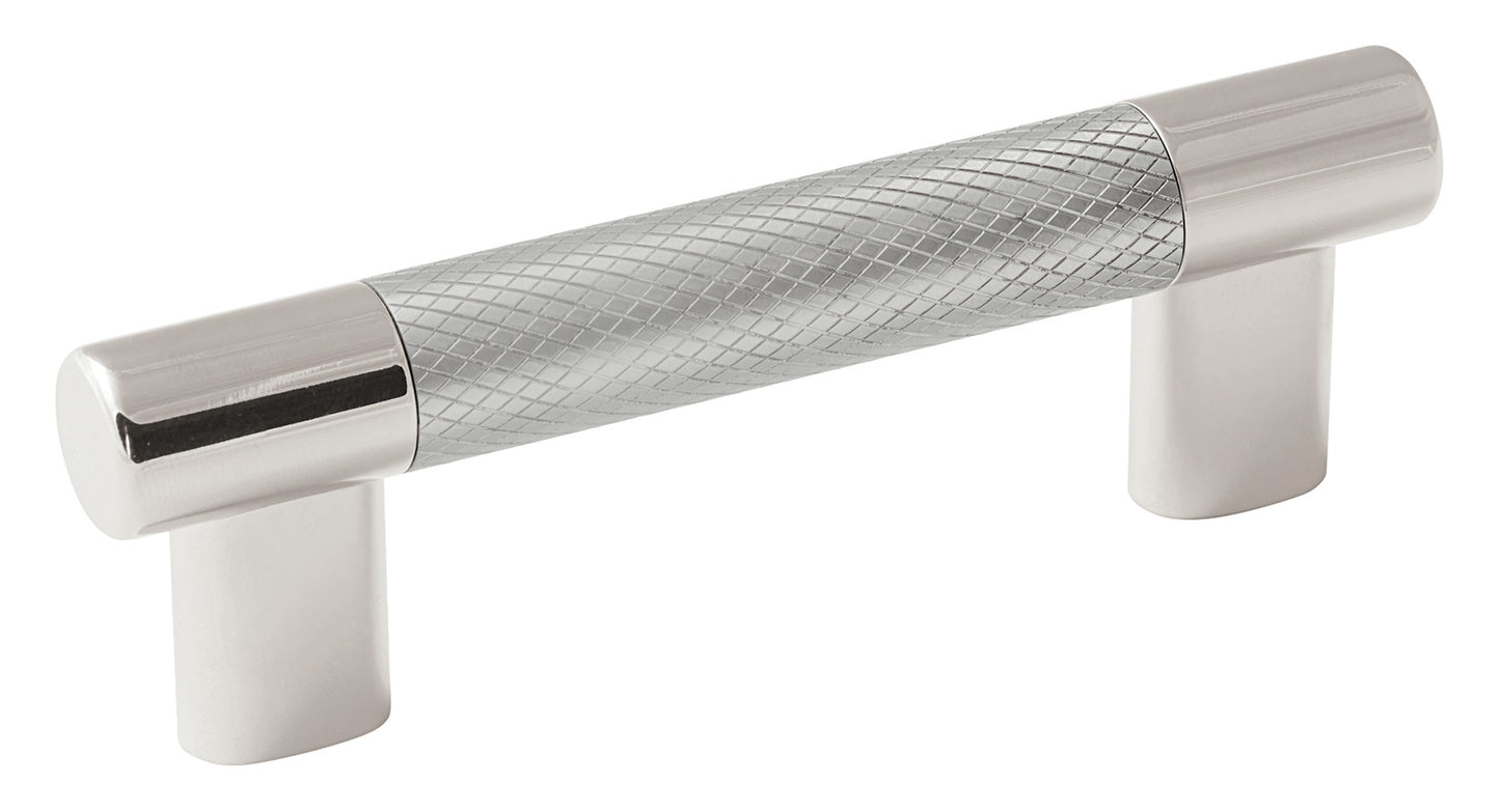 Amerock Esquire Pull - 3 inch or 3-3/4 inch (76mm or 96mm) CTC - Polished Nickel/Stainless Steel