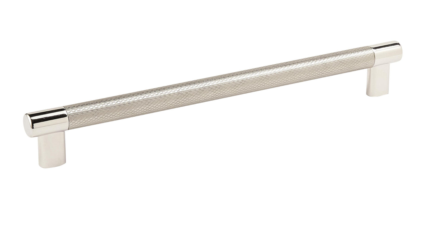 Amerock Esquire Pull - 10-1/16 inch (256mm) CTC - Polished Nickel/Stainless Steel