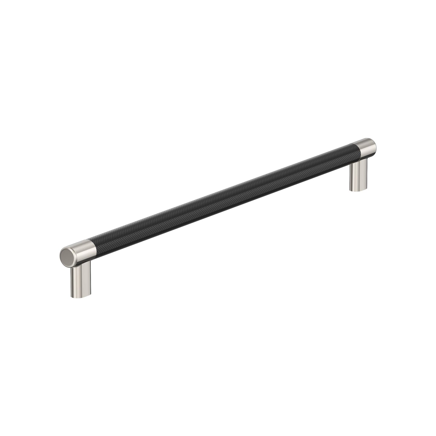 Amerock Esquire Appliance Pull - 18 inch (457mm) CTC - Polished Nickel/Black Bronze