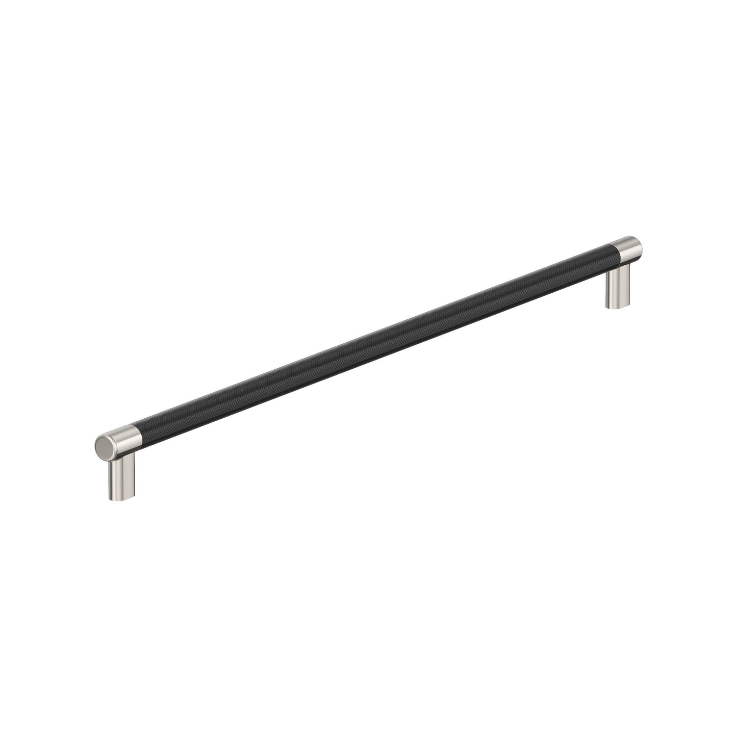 Amerock Esquire Appliance Pull - 24 inch (610mm) CTC - Polished Nickel/Black Bronze