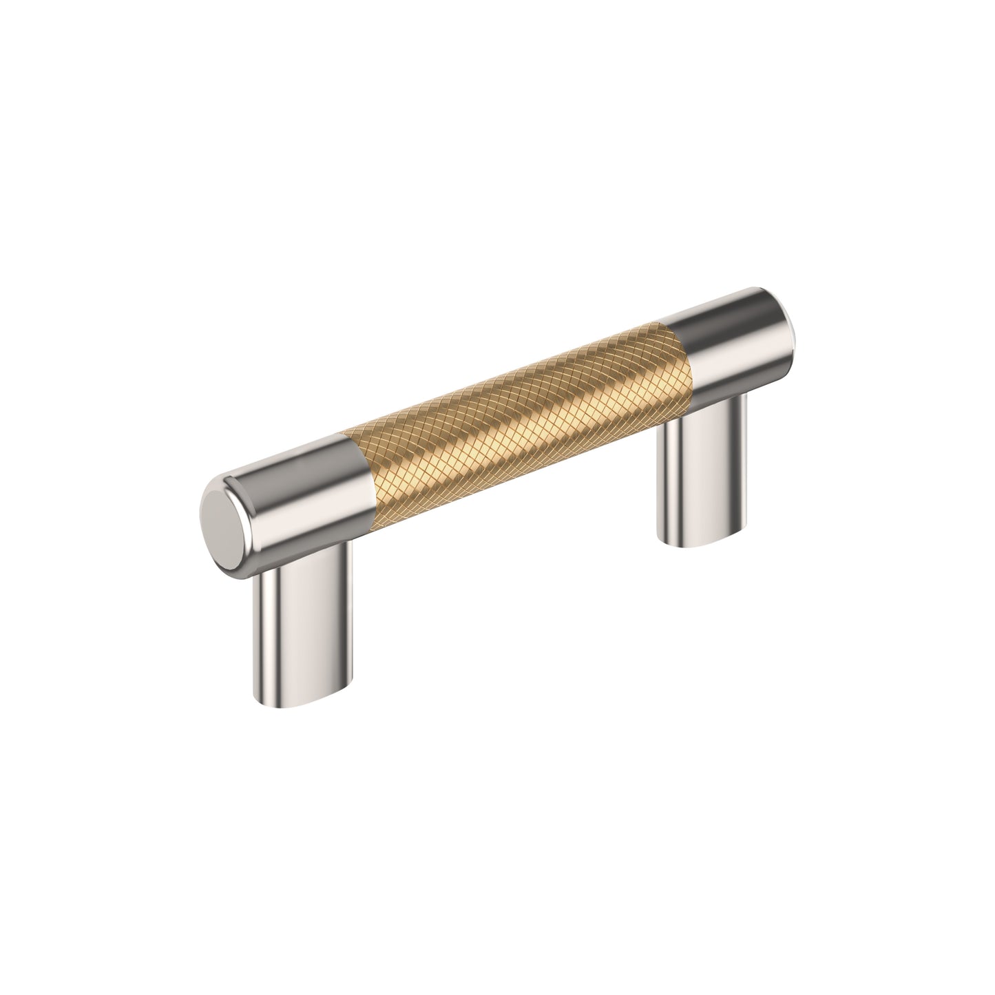 Amerock Esquire Pull - 3 inch or 3-3/4 inch (76mm or 96mm) CTC - Polished Nickel/Champagne Bronze