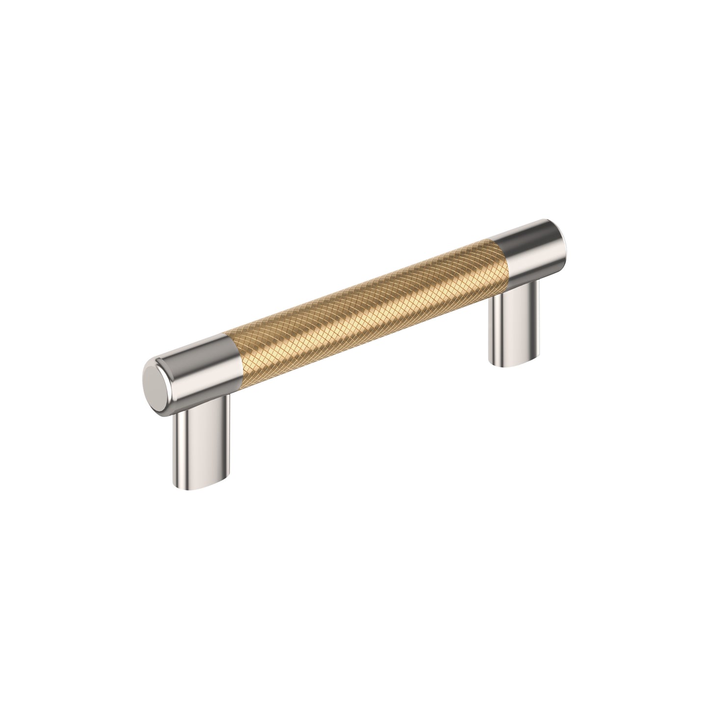 Amerock Esquire Pull - 5-1/16 inch (128mm) CTC - Polished Nickel/Champagne Bronze