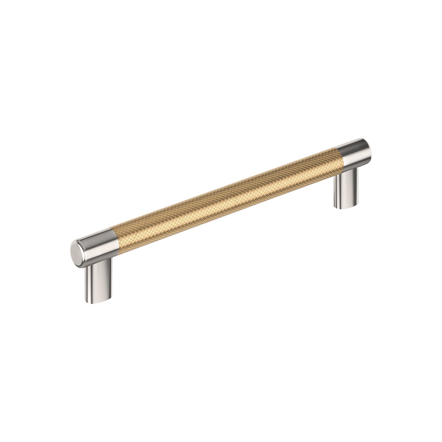Amerock Esquire Pull - 8 inch (203mm) CTC - Polished Nickel/Champagne Bronze