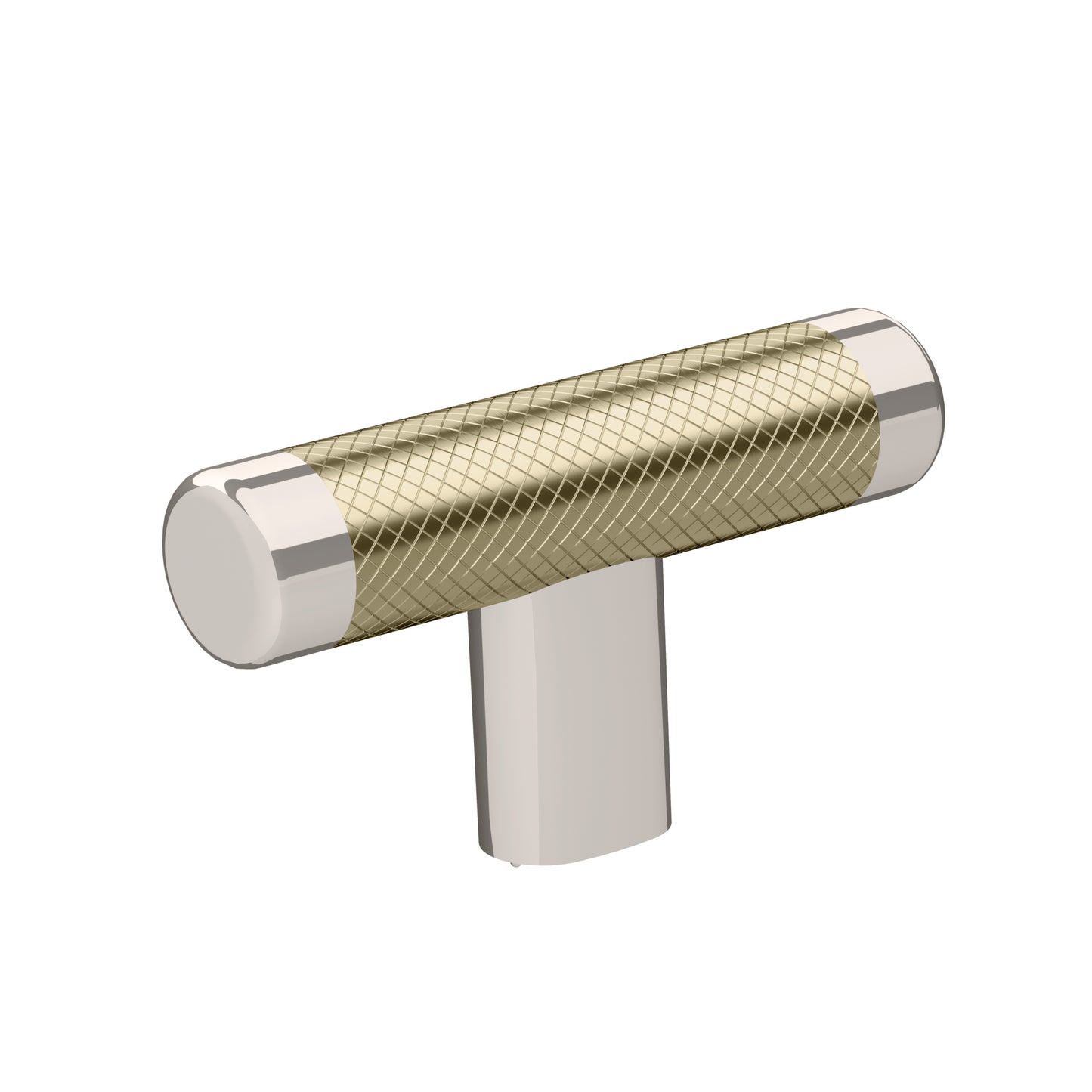 Amerock Esquire Knob - 2-5/8 inch (67mm) Length - Polished Nickel/Golden Champagne