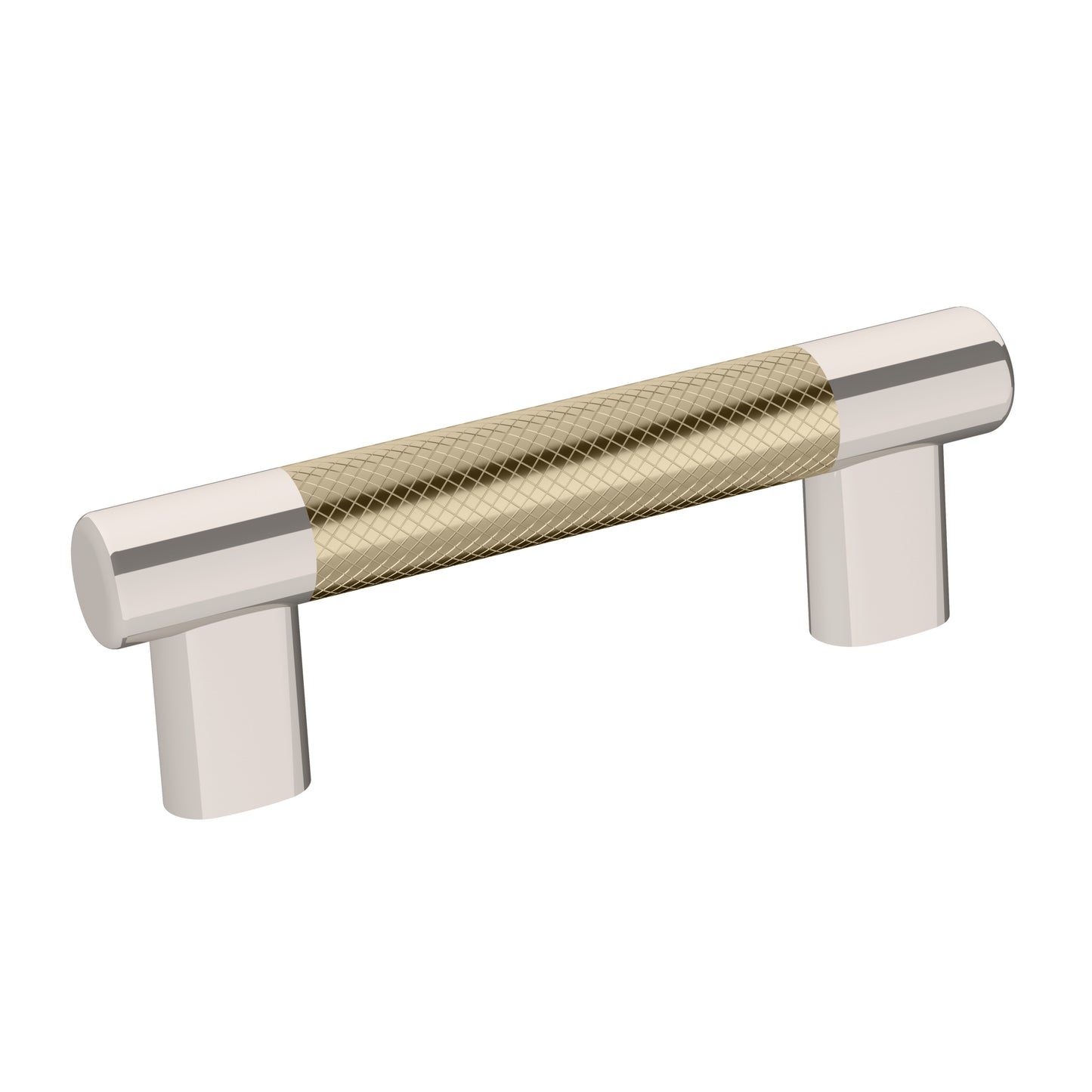 Amerock Esquire Pull - 3 inch or 3-3/4 inch (76mm or 96mm) CTC - Polished Nickel/Golden Champagne