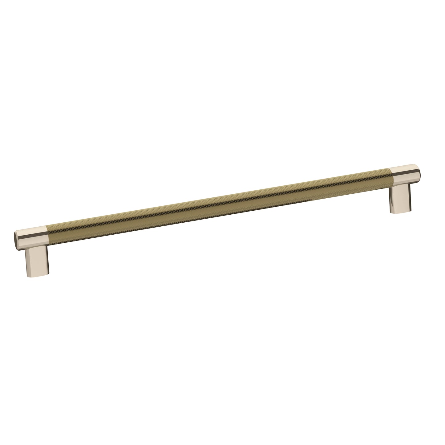 Amerock Esquire Pull - 12-5/8 inch (320mm) CTC - Polished Nickel/Golden Champagne