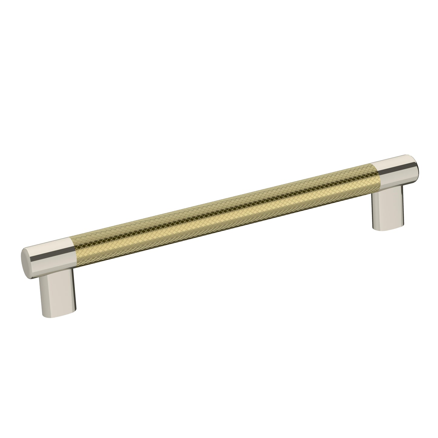 Amerock Esquire Pull - 8 inch (203mm) CTC - Polished Nickel/Golden Champagne