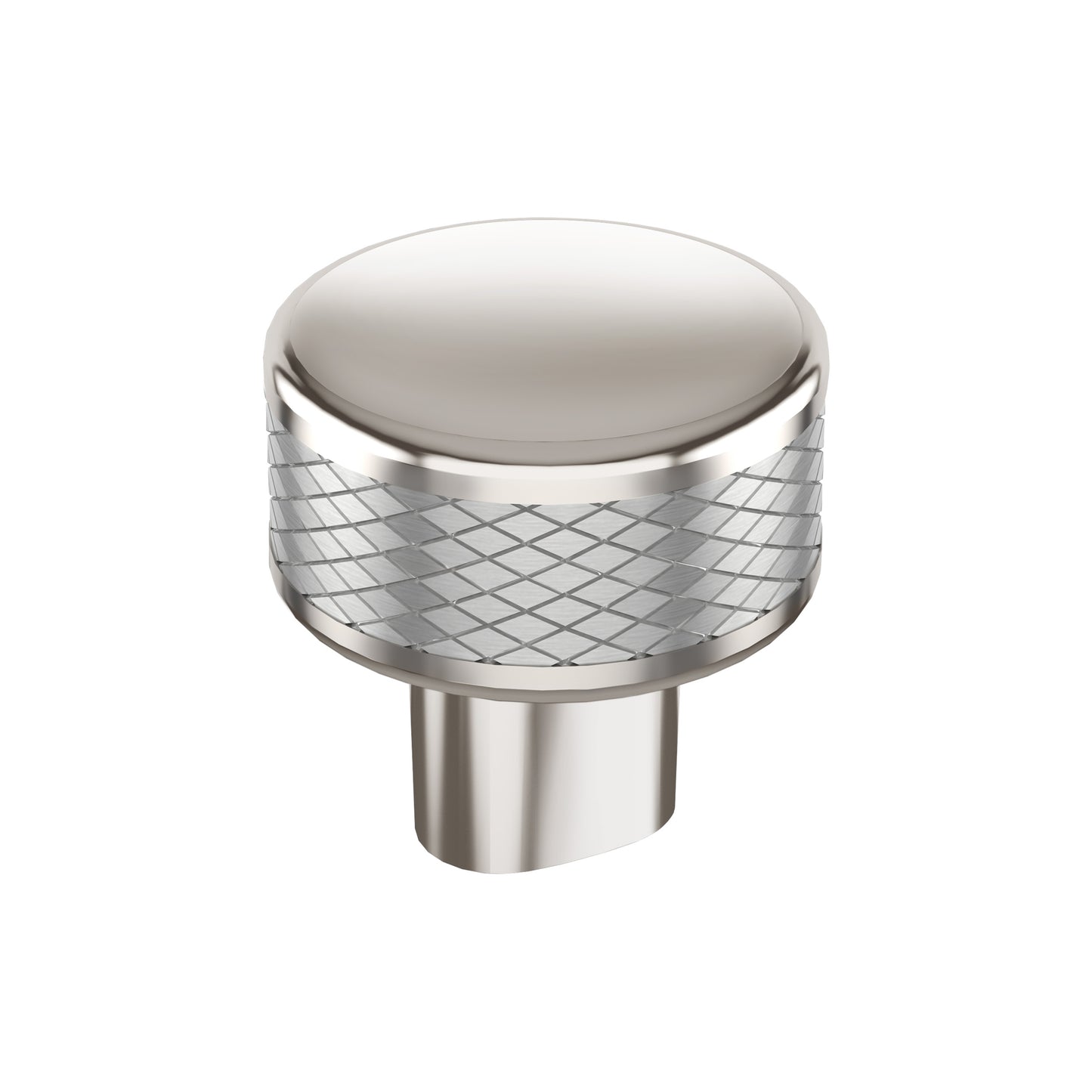 Amerock Esquire Knob - 1-1/4 inch (32mm) Diameter - Polished Nickel/Stainless Steel