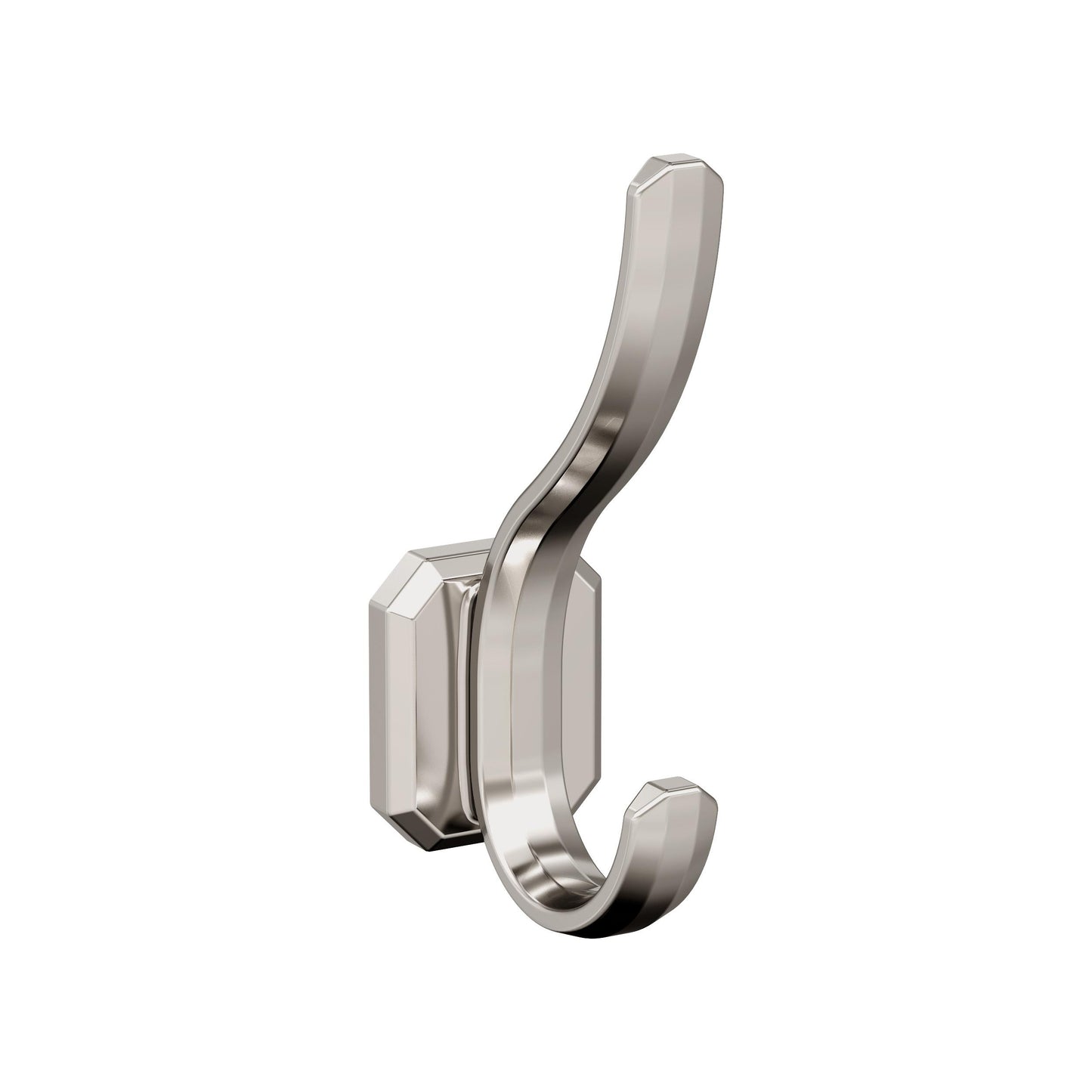 Amerock Granlyn Decorative Hook - Double Prong - Polished Nickel