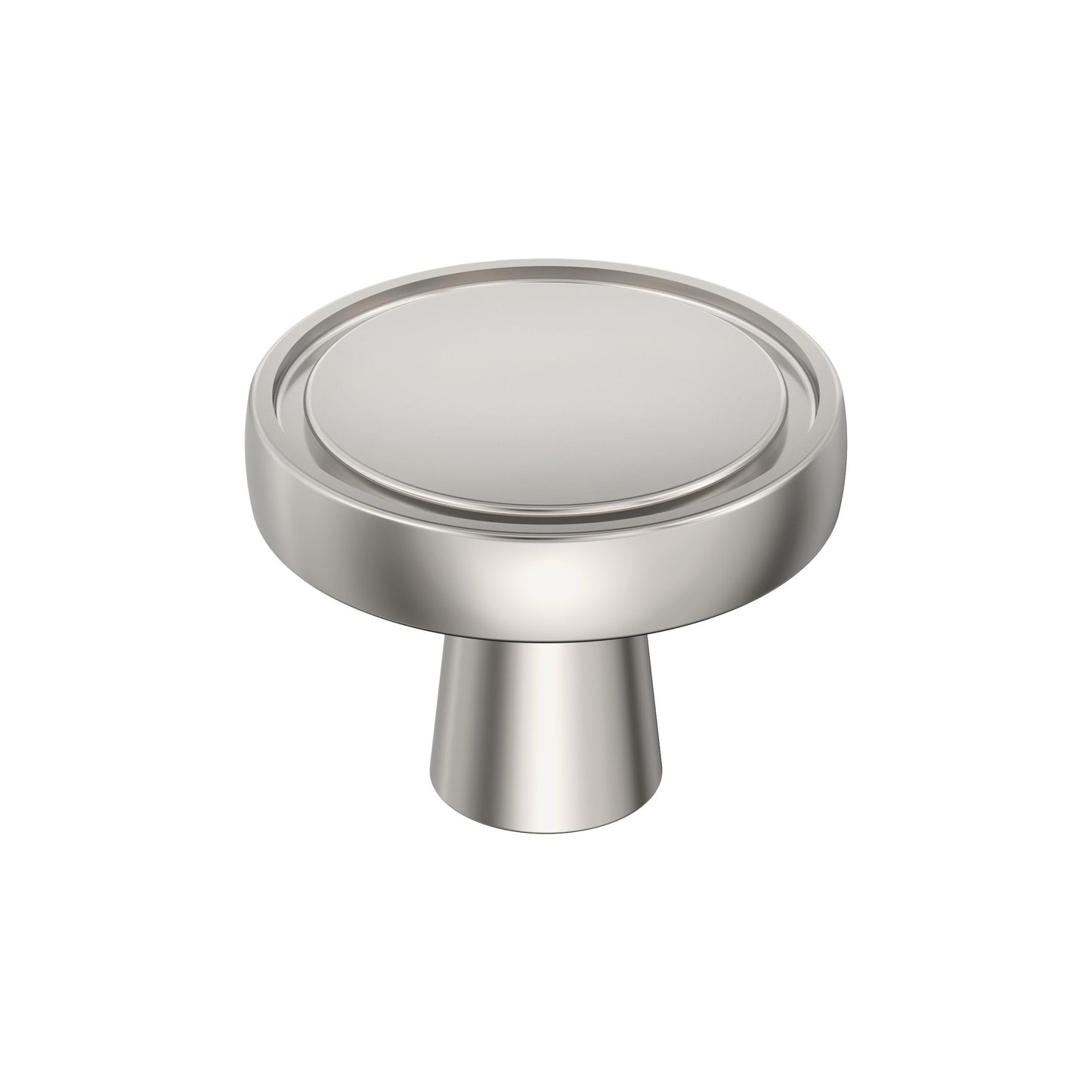 Amerock Destine Knob - 1-3/8 inch (35mm) Diameter - Polished Nickel