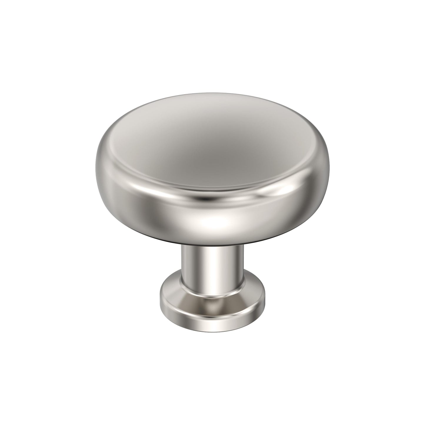 Amerock Factor Knob - 1-1/4 inch (32mm) Diameter - Polished Nickel