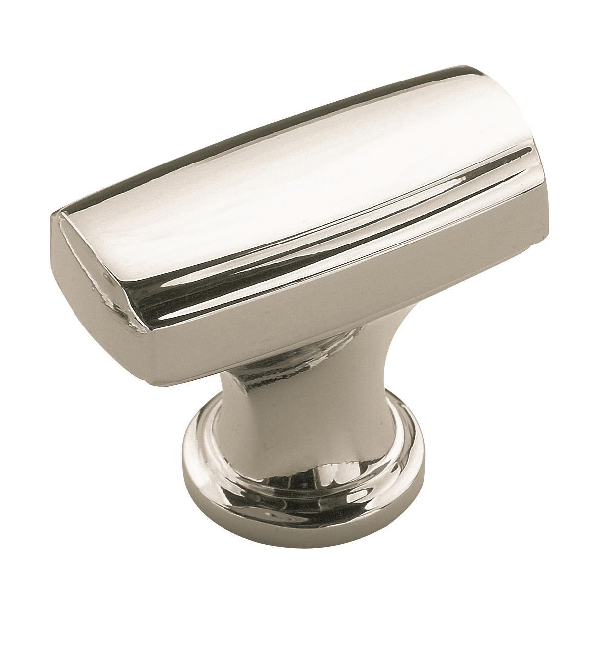 Amerock Highland Ridge Knob - 1-3/8 inch (35mm) Length - Polished Nickel