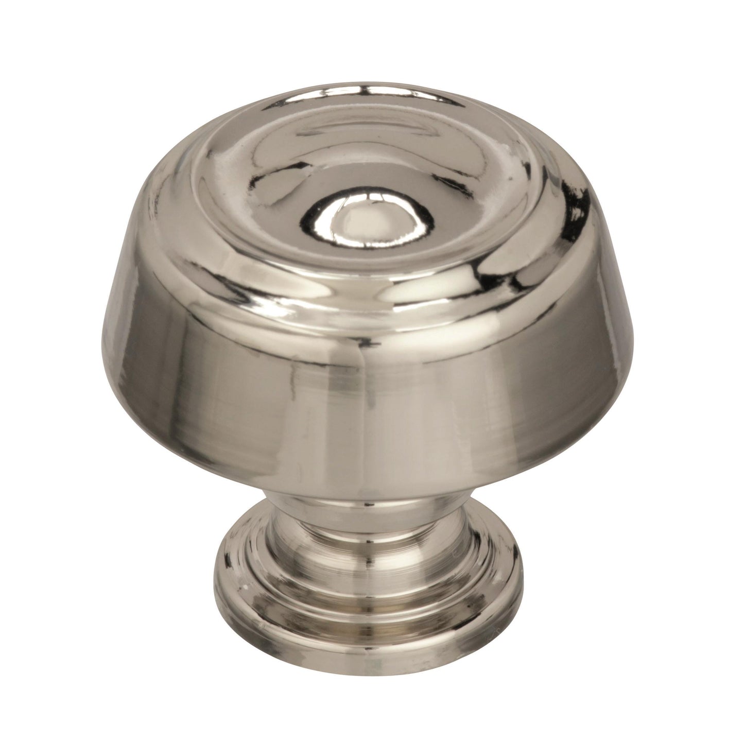 Amerock Kane Knob - 1-3/16 inch (30mm) Diameter - Polished Nickel