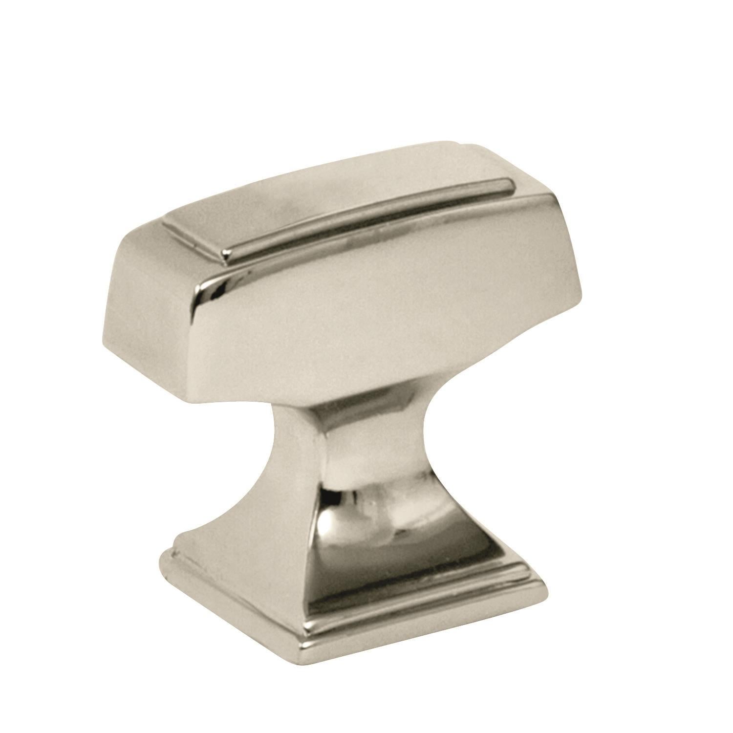 Amerock Mulholland Knob - 1-1/4 inch (32mm) Length - Polished Nickel