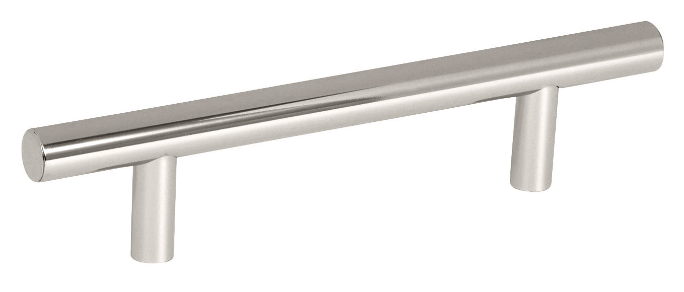 Amerock Bar Pulls Pull - 3-3/4 inch (96mm) CTC - Polished Nickel