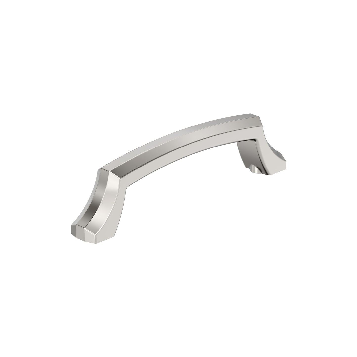 Amerock Bellamy Pull - 3-3/4 inch (96mm) CTC - Polished Nickel