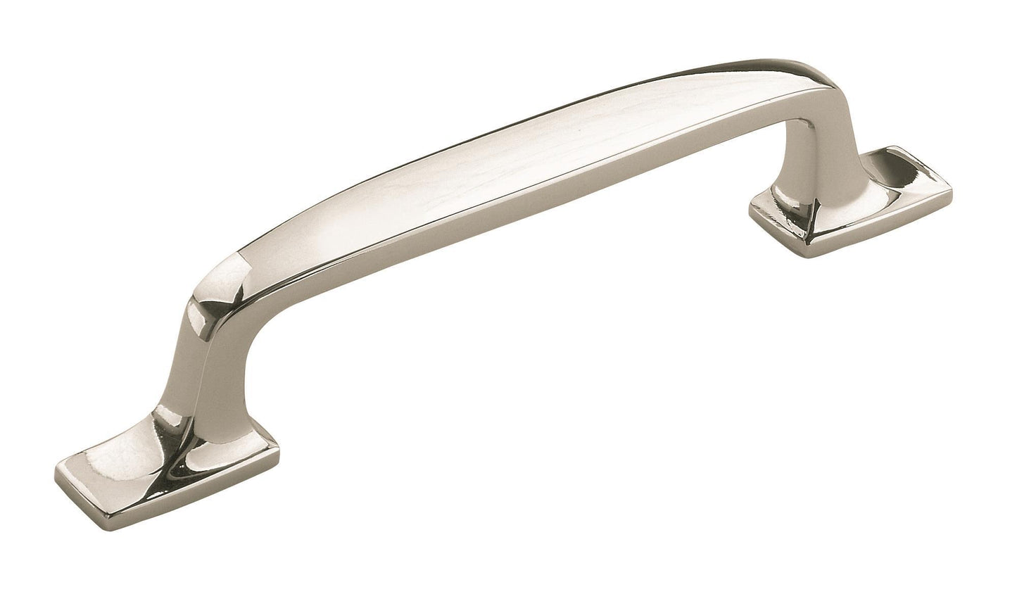 Amerock Highland Ridge Pull - 3-3/4 inch (96mm) CTC - Polished Nickel