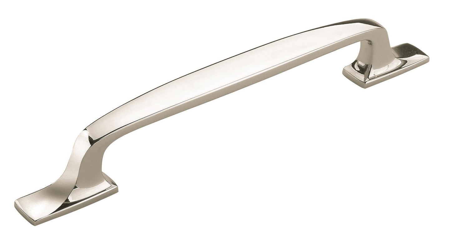 Amerock Highland Ridge Pull - 6-5/16 inch (160mm) CTC - Polished Nickel