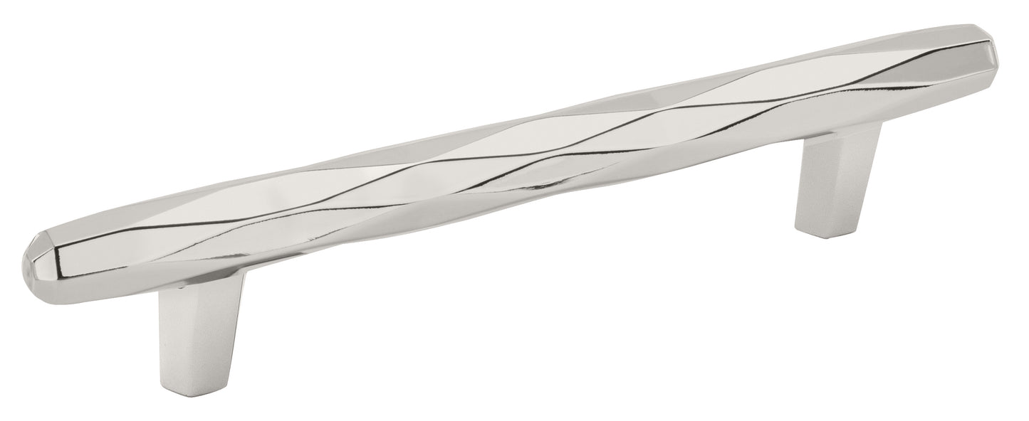 Amerock St. Vincent Pull - 5-1/16 inch (128mm) CTC - Polished Nickel