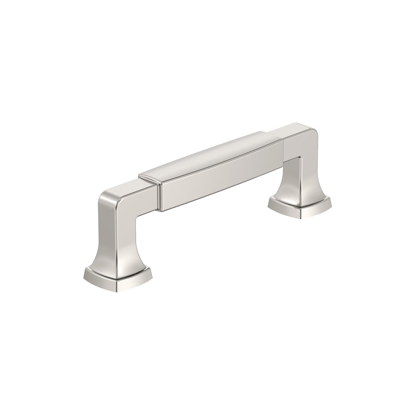 Amerock Stature Pull - 3-3/4 inch (96mm) CTC - Polished Nickel