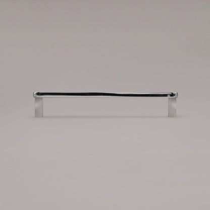 Hapny Ribbed Cabinet Pull - 12 in (304.8mm) (Appliance Pull) - Polished Nickel