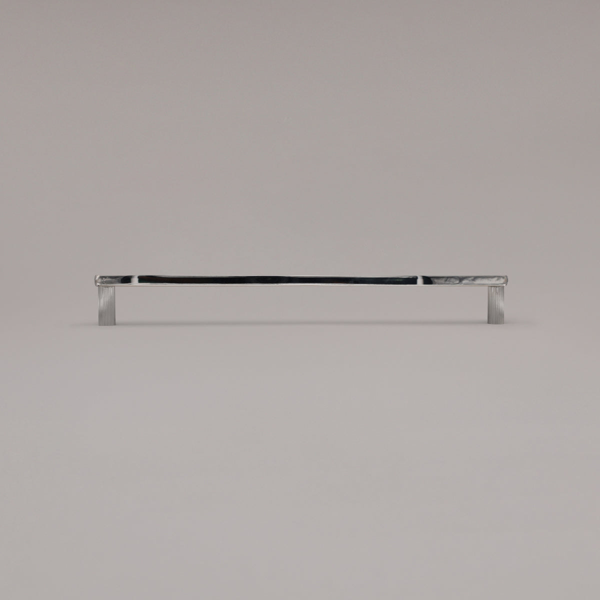 Hapny Ribbed Cabinet Pull - 18 in (457.2mm) (Appliance Pull) - Polished Nickel
