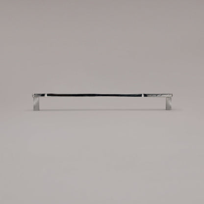 Hapny Ribbed Cabinet Pull - 18 in (457.2mm) (Appliance Pull) - Polished Nickel