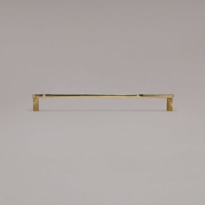 Hapny Ribbed Cabinet Pull - 18 in (457.2mm) (Appliance Pull) - Unlacquered Polished Brass