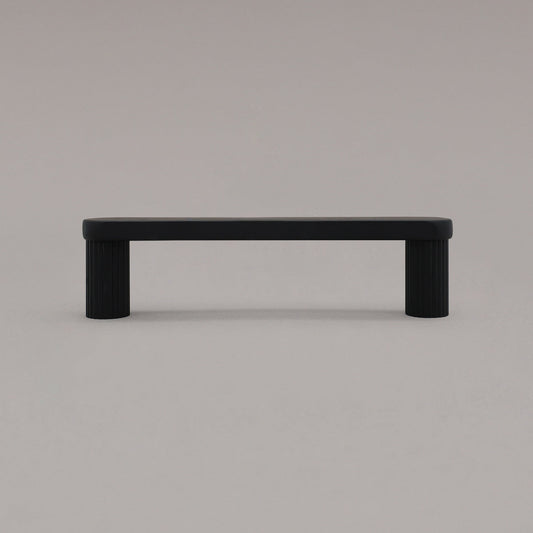 Hapny Ribbed Cabinet Pull - 96mm (3-3/4 in) - Matte Black