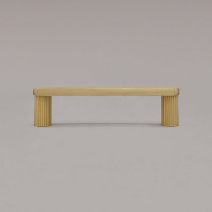 Hapny Ribbed Cabinet Pull - 96mm (3-3/4 in) - Satin Brass