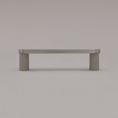 Hapny Ribbed Cabinet Pull - 96mm (3-3/4 in) - Satin Nickel