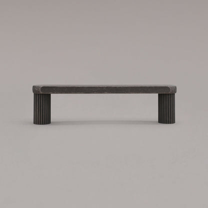 Hapny Ribbed Cabinet Pull - 96mm (3-3/4 in) - Weathered Nickel