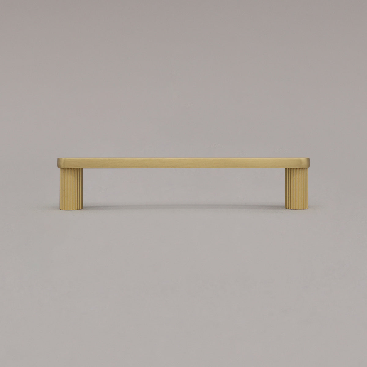 Hapny Ribbed Cabinet Pull - 5 in (127mm) - Satin Brass