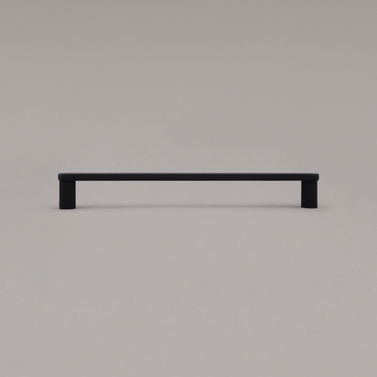 Hapny Ribbed Cabinet Pull - 8 in (203.2mm) - Matte Black