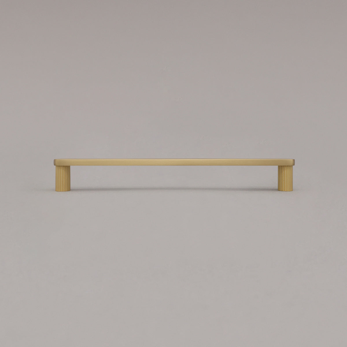 Hapny Ribbed Cabinet Pull - 8 in (203.2mm) - Satin Brass