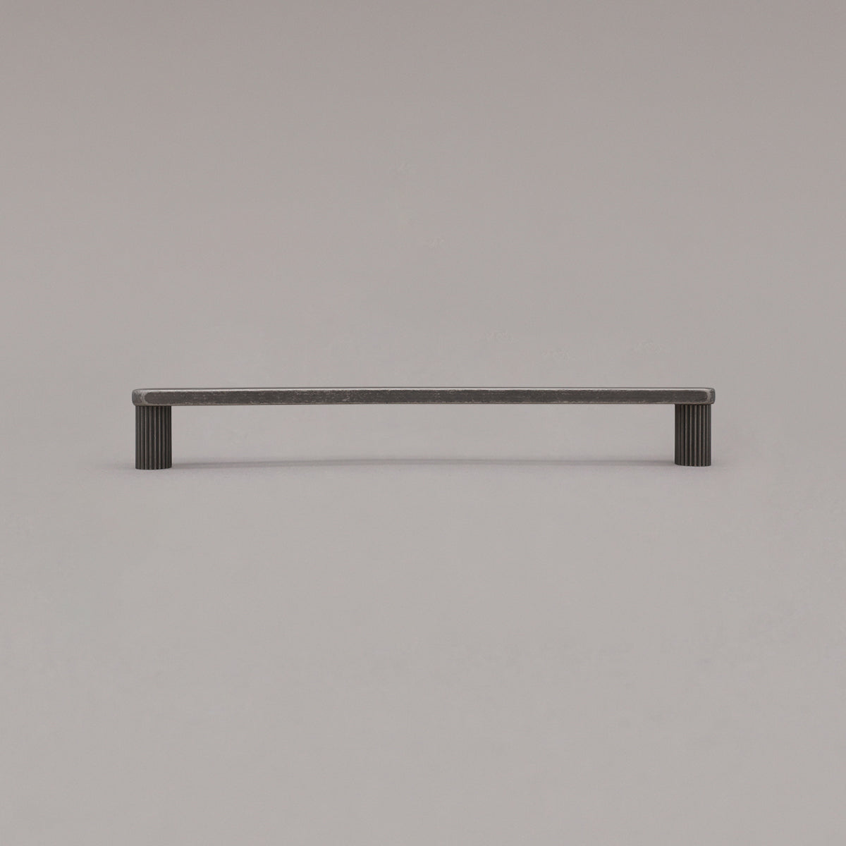 Hapny Ribbed Cabinet Pull - 8 in (203.2mm) - Weathered Nickel