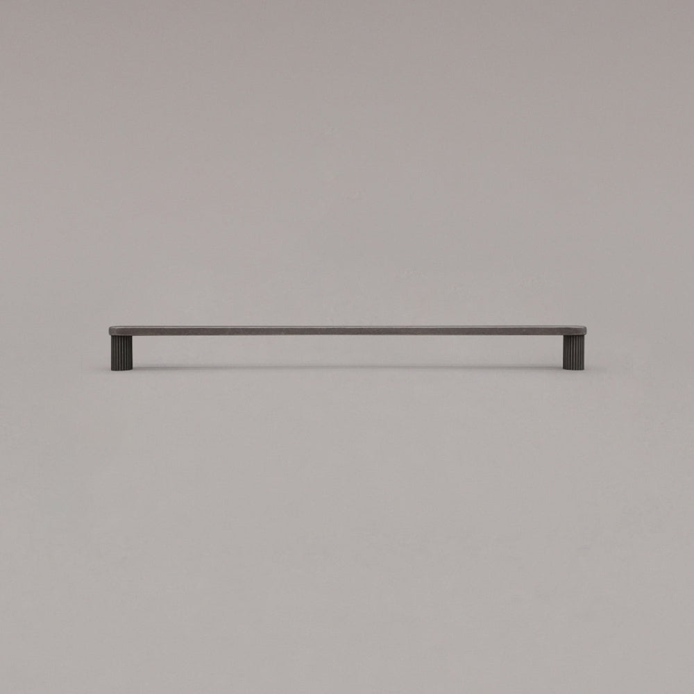 Hapny Ribbed Cabinet Pull - 12 in (304.8mm) - Weathered Nickel